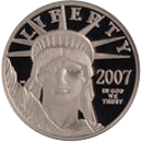 Platinum American Eagle Bullion Coin Obverse Platinum American Eagle Bullion Coin Obverse