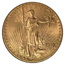 $20 Saint-Gaudens Coin Obverse