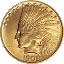 $10 Indian Head Eagle Gold Coin Obverse $10 Indian Head Eagle Gold Coin Obverse