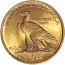 $10 Indian Head Eagle Gold Coin Reverse