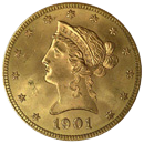 $10 Liberty Gold Coin Obverse $10 Liberty Gold Coin Obverse