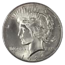 Peace Dollar Silver Coin Obverse