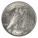 Peace Dollar Silver Coin Reverse