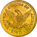 $2.50 Liberty Gold Coin Reverse